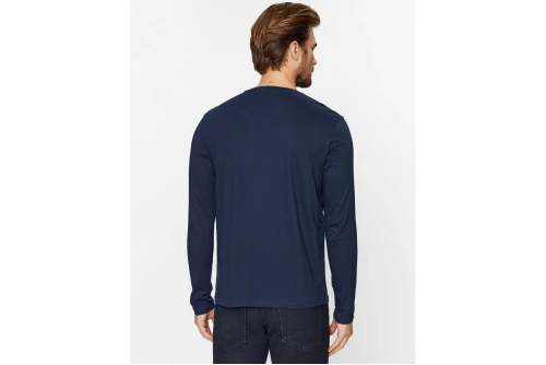 Jack And Jones Jjmikk Tee Ls Crew Neck Μπλούζα Με Λαιμόκοψη Ανδρική (12235747 NAVY BLAZER-SMALL)