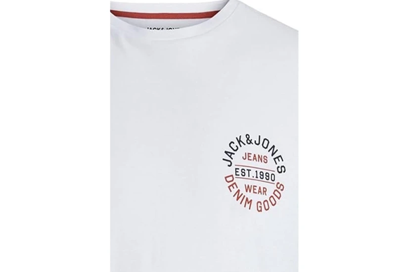 Jack And Jones Jjmikk Tee Ls Crew Neck Μπλούζα Με Λαιμόκοψη Ανδρική (12235747 WHITE-SMALL)