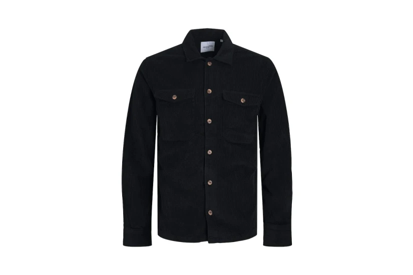 Jack And Jones Jjedallas Corduroy Overshirt Ls Sn Πουκάμισο Μακρυμάνικο Ανδ (12235991 BLACK)