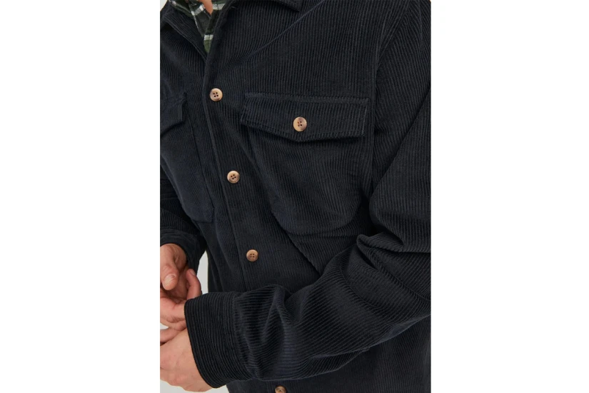 Jack And Jones Jjedallas Corduroy Overshirt Ls Sn Πουκάμισο Μακρυμάνικο Ανδ (12235991 BLACK)