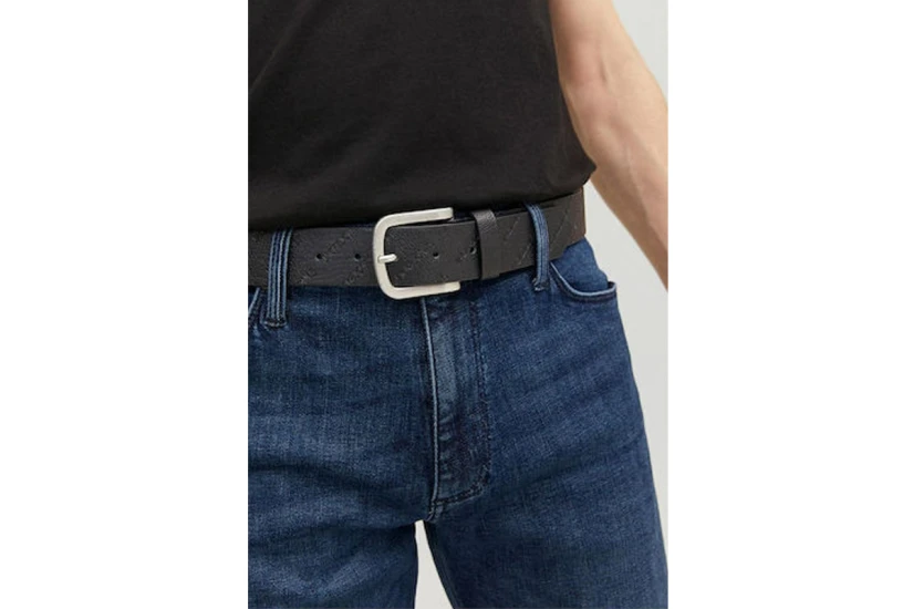 Jack And Jones Jacharry Embossed Casual Ζώνη Μαύρη