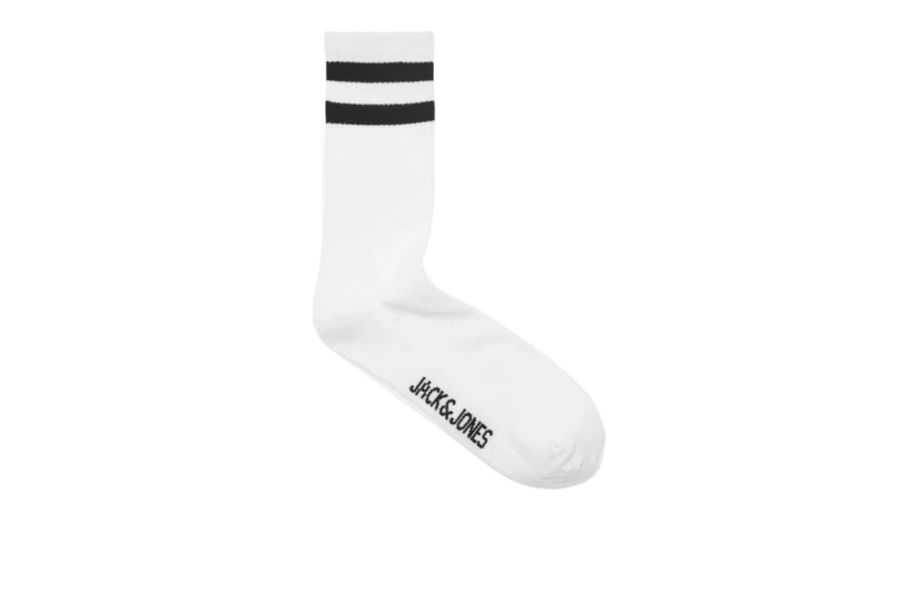 Jack And Jones Jacstripe Tennis Κάλτσες Ψηλές 5 Ζευγάρια (12237462 WHITE)