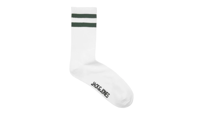 Jack And Jones Jacstripe Tennis Κάλτσες Ψηλές 5 Ζευγάρια (12237462 WHITE)