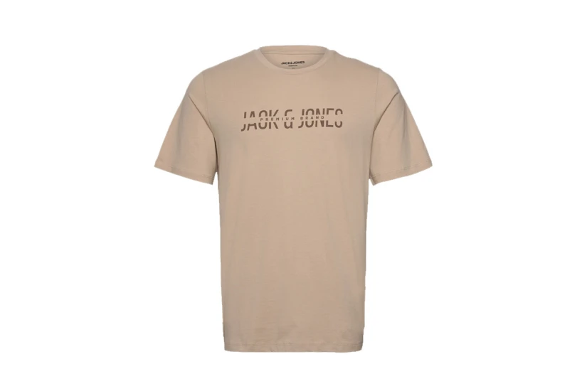 Jack And Jones Jprboabooster Ανδρικό Κοντομάνικο T-Shirt Μπεζ