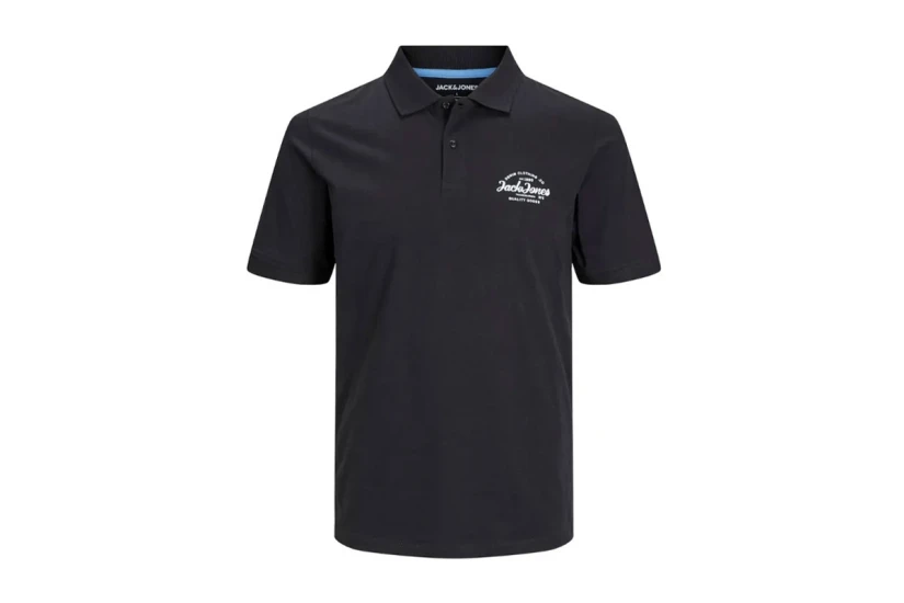 Jack And Jones Ανδρικό Κοντομάνικο Polo T-Shirt Μαύρο