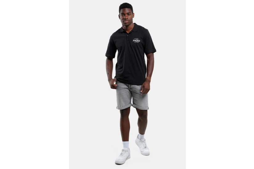 Jack And Jones Ανδρικό Κοντομάνικο Polo T-Shirt Μαύρο