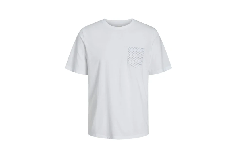 Jack And Jones Crew Neck Ανδρικό Κοντομάνικο T-Shirt Λευκό