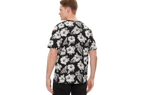 Jack And Jones Jjguru Aop T-Shirt Ανδρικό (12249188 BLACK)