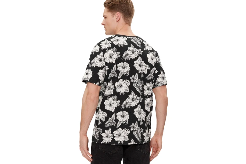 Jack & Jones Ανδρικό Κοντομάνικο T-Shirt Μαύρο, Λευκό