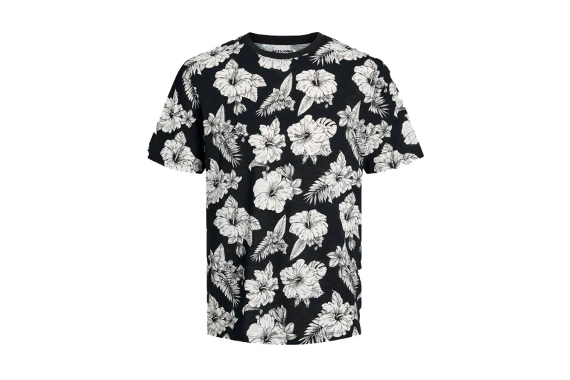 Jack & Jones Ανδρικό Κοντομάνικο T-Shirt Μαύρο, Λευκό