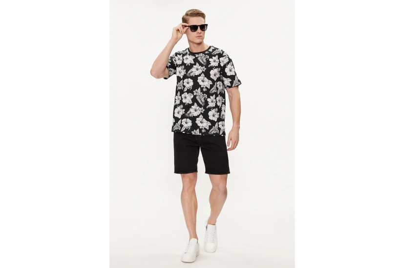 Jack & Jones Ανδρικό Κοντομάνικο T-Shirt Μαύρο, Λευκό