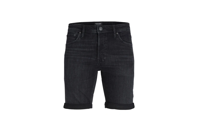 Jack And Jones Jjirick Ανδρική Τζιν Βερμούδα Μαύρη