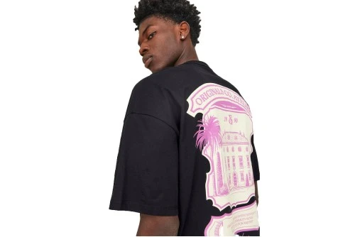 Jack And Jones Jorsantorini Graphic Ss Crew Neck Sn T-Shirt Ανδρικό (12252644 BLACK)