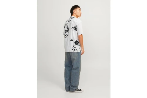Jack And Jones Jprblapalma Πουκάμισο Κοντομάνικο Ανδρικό (12252948 BRIGHT WHITE-RELAXED)