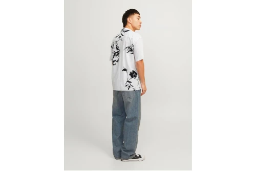 Jack And Jones Jprblapalma Πουκάμισο Κοντομάνικο Ανδρικό (12252948 BRIGHT WHITE-RELAXED)