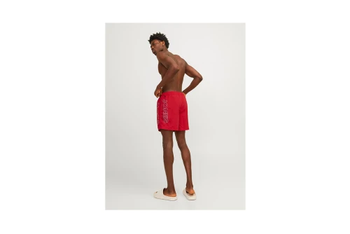 Jack And Jones Jpstfiji Jjswim Double Logo Μαγιό Σορτς Ανδρικό (12253118 TRUE RED)