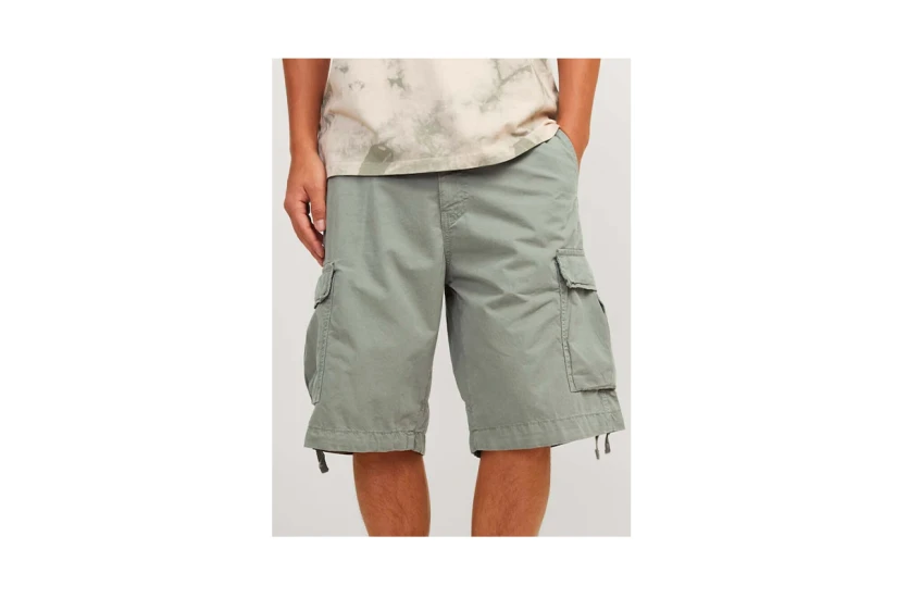Jack And Jones Cargo Ανδρική Βερμούδα Χακί