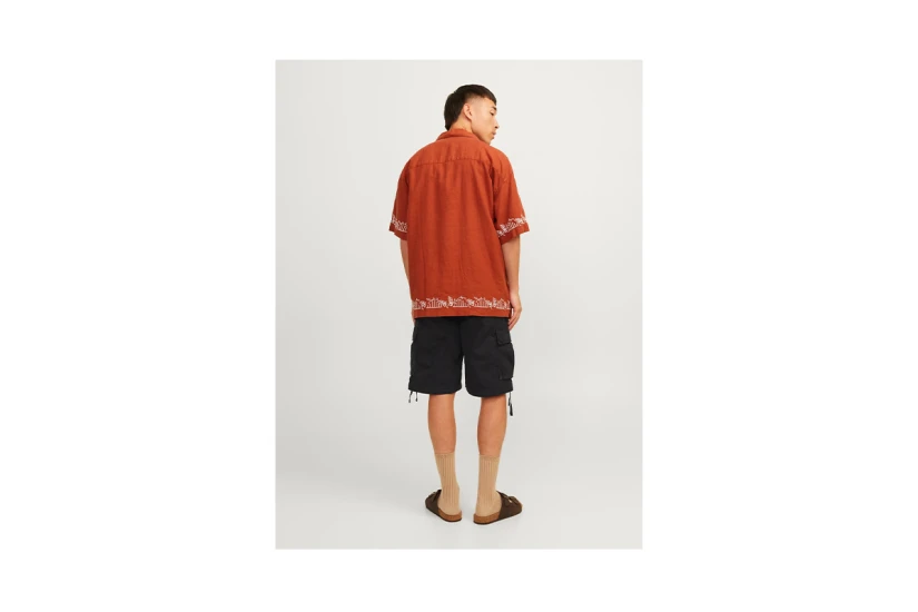 Jack And Jones Cargo Ανδρική Βερμούδα Μαύρη