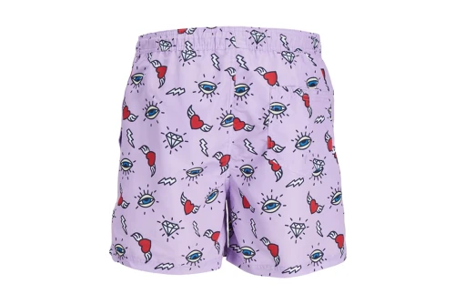 Jack And Jones Jpstfiji Jjswim Aop Μαγιό Σορτς Ανδρικό (12253230 PURPLE ROSE)