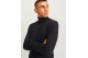 Jack And Jones Plain Turtleneck Μακρυμάνικη Μπλούζα Ζιβάγκο Μαύρη