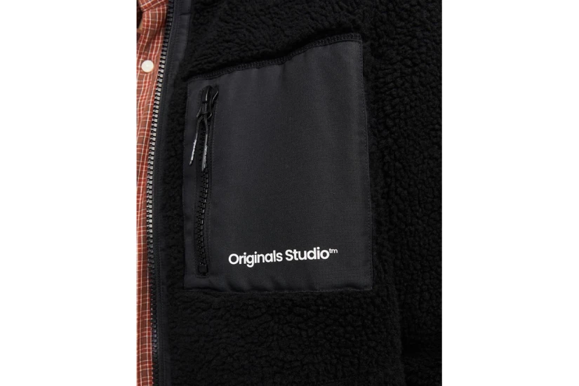 Jack & Jones Ανδρικό Sherpa Μπουφάν Μαύρο