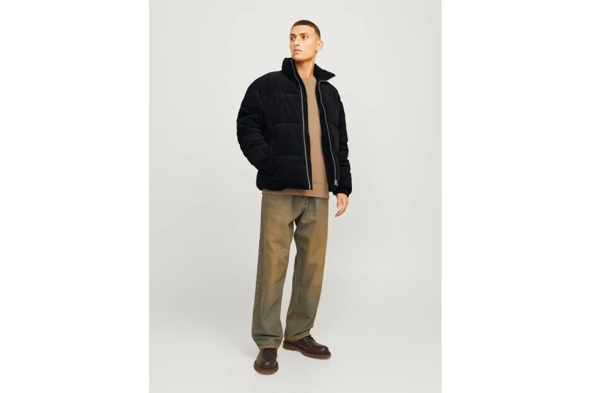 Jack And Jones Jorbronx Ανδρικό Κοτλέ Puffer Μπουφάν Μαύρο