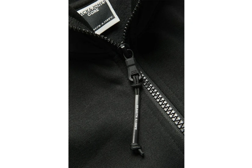 Jack And Jones Ανδρική Ζακέτα Με Κουκούλα Μαύρη