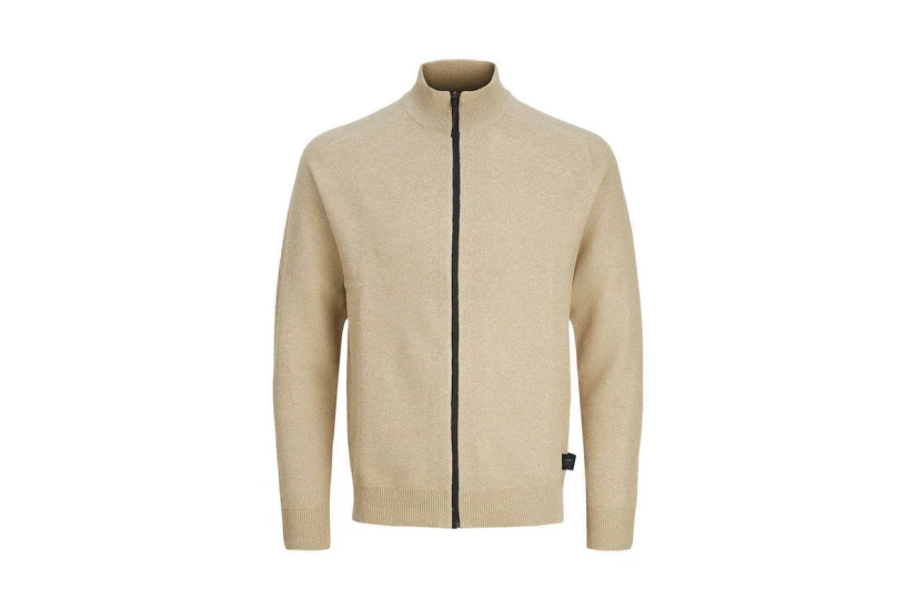 Jack And Jones Ανδρική Πλεκτή Ζακέτα Μπεζ