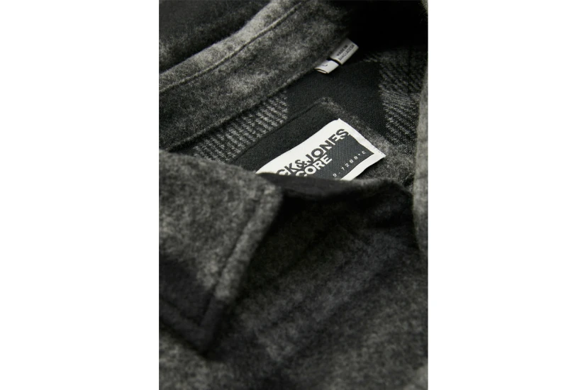 Jack And Jones Ανδρικό Μακρυμάνικο Πουκάμισο Ανθρακί, Μαύρο