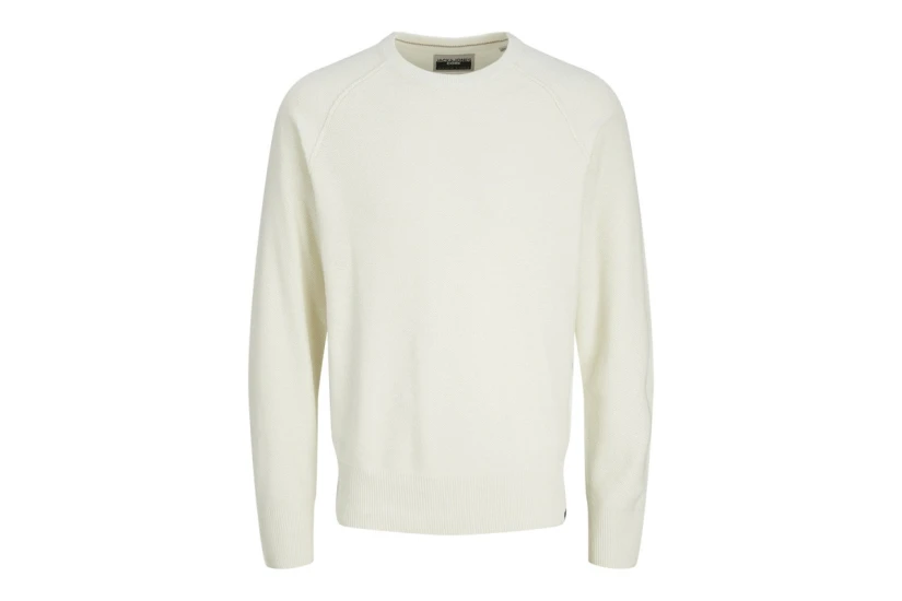 Jack & Jones Ανδρική Μακρυμάνικη Πλεκτή Μπλούζα Λευκή