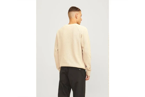 Jack And Jones Jcomason Knit Crew Neck Μπλούζα Πλεκτή Ανδρική (12264525 CROCKERY-CYCLO)