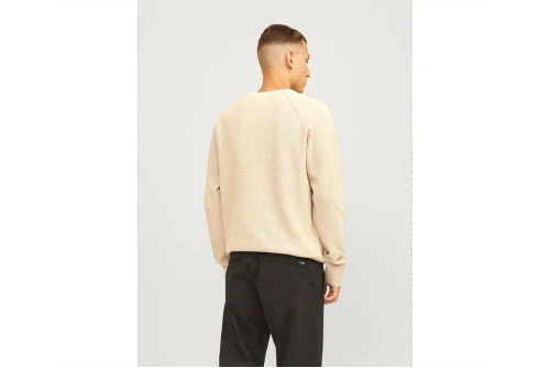 Jack And Jones Jcomason Knit Crew Neck Μπλούζα Πλεκτή Ανδρική (12264525 CROCKERY-CYCLO)