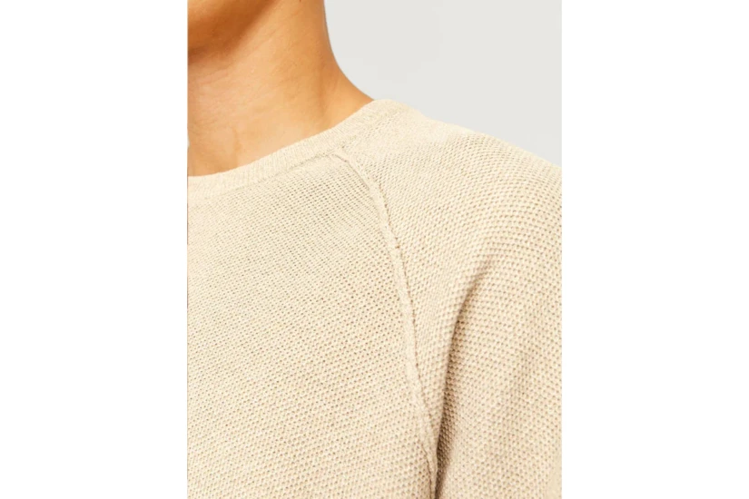 Jack And Jones Ανδρική Μακρυμάνικη Πλεκτή Μπλούζα Μπεζ