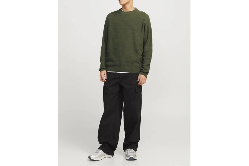 Jack & Jones Ανδρική Μακρυμάνικη Πλεκτή Μπλούζα Πράσινη