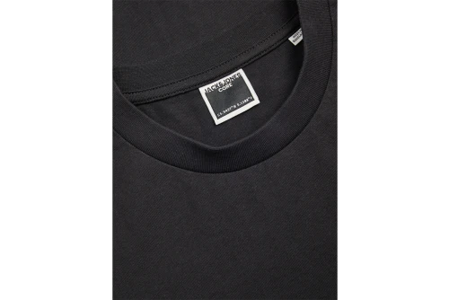Jack And Jones Jcokinetic Ls Tee Crew Neck Μπλούζα Με Λαιμόκοψη Ανδρική (12266460 BLACK-BLACK)