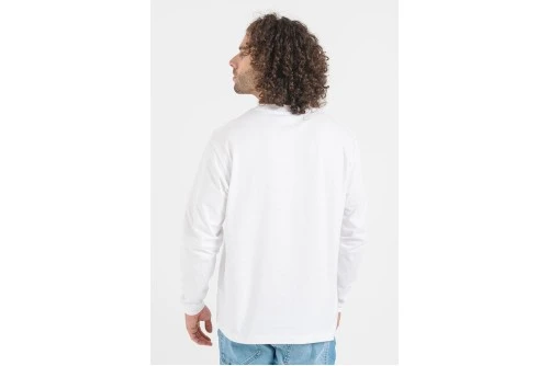 Jack And Jones Jcokinetic Ls Tee Crew Neck Μπλούζα Με Λαιμόκοψη Ανδρική (12266460 BRIGHT WHITE-SILVER S)