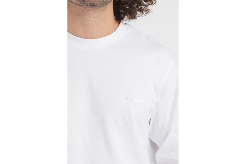 Jack & Jones Jcokinetic Ανδρική Μπλούζα με Λαιμόκοψη Λευκή