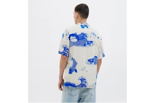Jack And Jones Jjjeff Aop Resort Πουκάμισο Κοντομάνικο Ανδρικό (12268465 LAPIS BLUE)