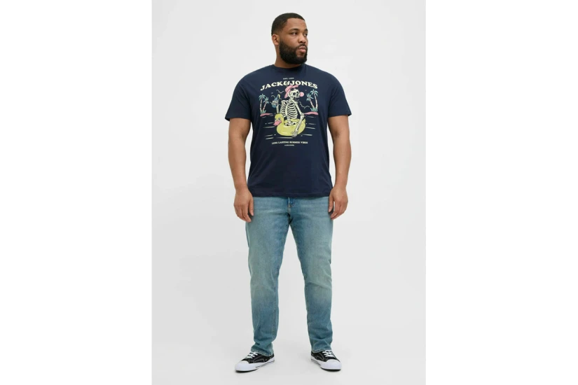 Jack And Jones Ανδρικό Κοντομάνικο T-Shirt Μπλε Σκούρο