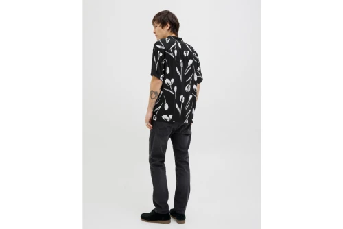 Jack And Jones Jjejeff Charge Resort Πουκάμισο Κοντομάνικο Ανδρικό (12269082 BLACK)