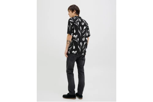 Jack And Jones Jjejeff Charge Resort Πουκάμισο Κοντομάνικο Ανδρικό (12269082 BLACK)