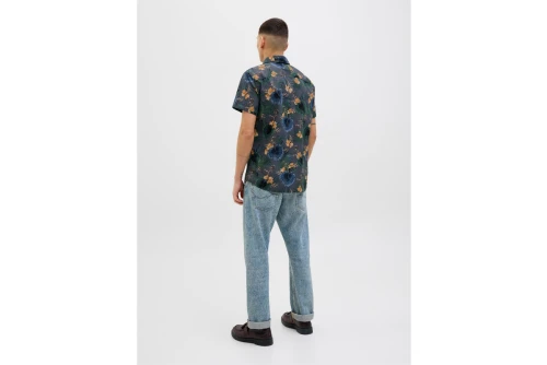 Jack And Jones Hawaii Aop Πουκάμισο Κοντομάνικο Ανδρικό (12269137 CASTLEROCK)