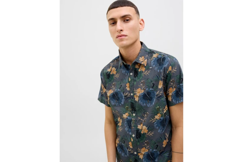 Jack & Jones Hawaii Aop Ανδρικό Κοντομάνικο Πουκάμισο Πολύχρωμο