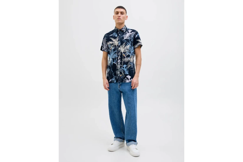 Jack & Jones Hawaii Aop Ανδρικό Κοντομάνικο Πουκάμισο Πολύχρωμο