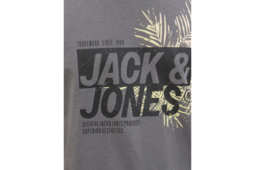 Jack And Jones Jjjaxon Ανδρικό Κοντομάνικο T-Shirt Ανθρακί
