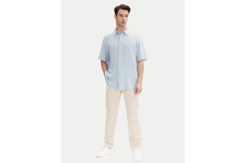 Jack & Jones Jorjoshua Ανδρικό Κοντομάνικο Πουκάμισο Σιέλ