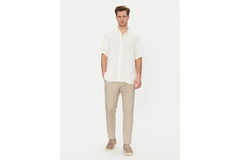 Jack & Jones Jorjoshua Ανδρικό Κοντομάνικο Πουκάμισο Εκρού
