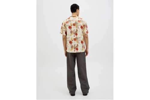 Jack And Jones Jorluke Varenna Πουκάμισο Κοντομάνικο Ανδρικό (12271111 ANTIQUE WHITE)