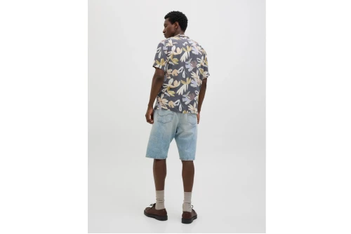 Jack And Jones Jorluke Varenna Πουκάμισο Κοντομάνικο Ανδρικό (12271111 IRON GATE)