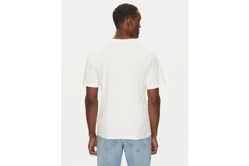 Jack And Jones Jorsplit Fakestitch Branding Ss C Ln T-Shirt Ανδρικό (12273182 BRIGHT WHITE)